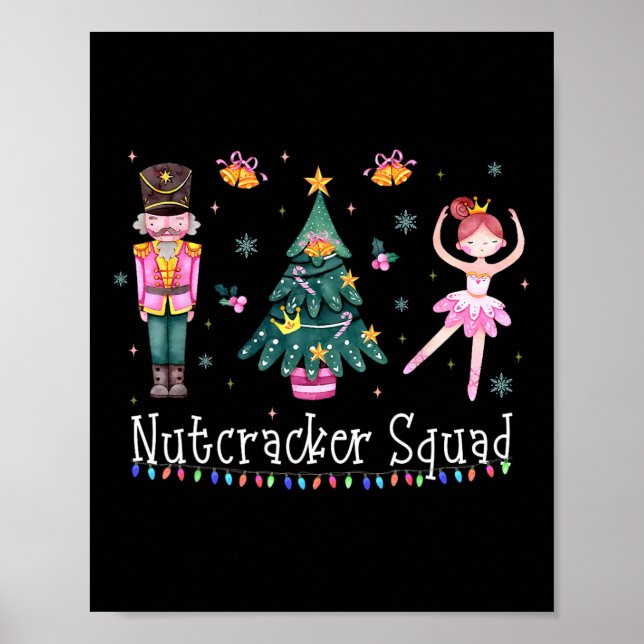 Weihnachts-Nutcracker Squad Ballett-Tanz Frauen Ki Poster (Vorne)