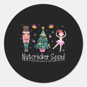 Weihnachts-Nutcracker Squad Ballett-Tanz Frauen Ki Runder Aufkleber