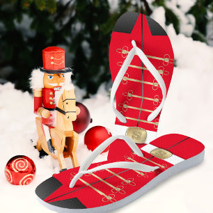 Weihnachts-Nutcracker Tower Soldier-Kostüm Flip Flops