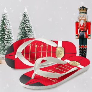 Weihnachts-Nutcracker Toy Soldier Monogram Festiva Kinderbadesandalen
