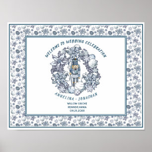 Weihnachts-Nutcracker-Trauung Willkommen Poster