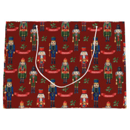 Weihnachts-Nutcrackers Frohe Weihnachten Rot Große Geschenktüte