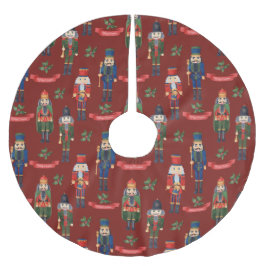 Weihnachts-Nutcrackers Frohe Weihnachten Rot Polyester Weihnachtsbaumdecke