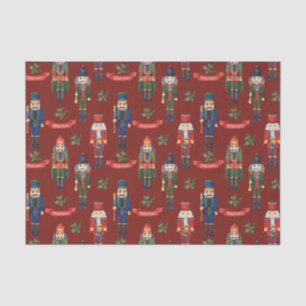 Weihnachts-Nutcrackers Frohe Weihnachten Rot Seidenpapier