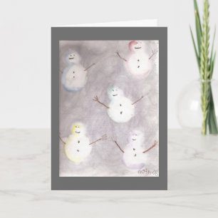 Weihnachts- oder Feiertagskarte für Snowmen