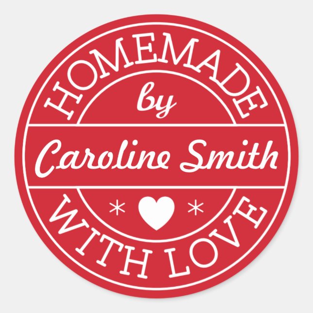 Weihnachts- oder Valentinesaufkleber mit Runder Aufkleber (Vorderseite)