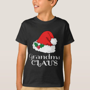 Weihnachts-Oma Claus Matching Pajama-Weihnachtsman T-Shirt