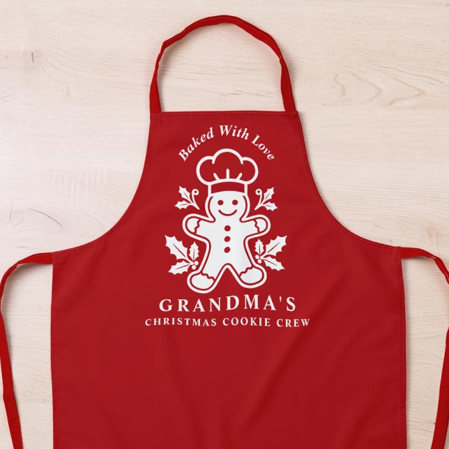 Weihnachts-Oma-Kookie-Crew-Feiertagsbacken Schürze (Christmas Grandma Cookie Crew Holiday Baking Apron
)