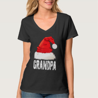Weihnachts-Opa-Weihnachtsmannmütze Weihnachten-Mat T-Shirt
