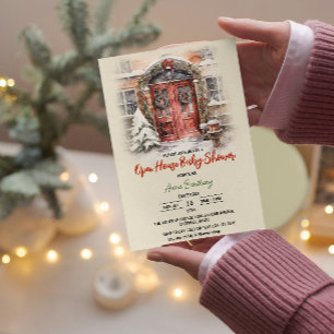 Weihnachts-Open-House-editierbare Vorlage Baby Sho