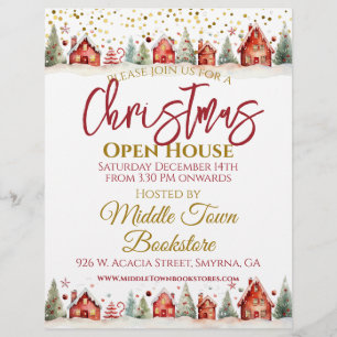 Weihnachts-Open House-Geschäft Flyer