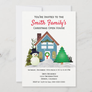 Weihnachts-Open-House im Familien-Stil Einladung