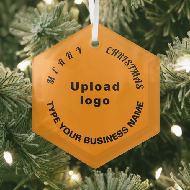 Weihnachts-Orangefarbenes Glas Ornament Aus Glas (Insitu)