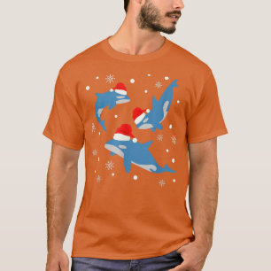 Weihnachts-Orc Cute Weihnachten Santa Hut Schneefl T-Shirt