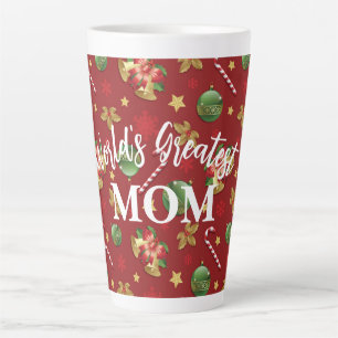 Weihnachts-Ornamant & Candy Cane Muster Milchtasse