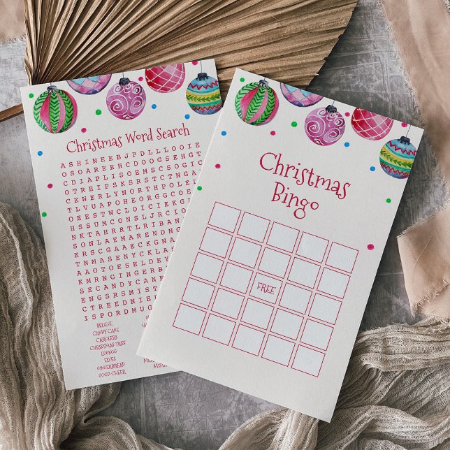 Weihnachts-Ornament Bingo Game Card Flyer (Von Creator hochgeladen)