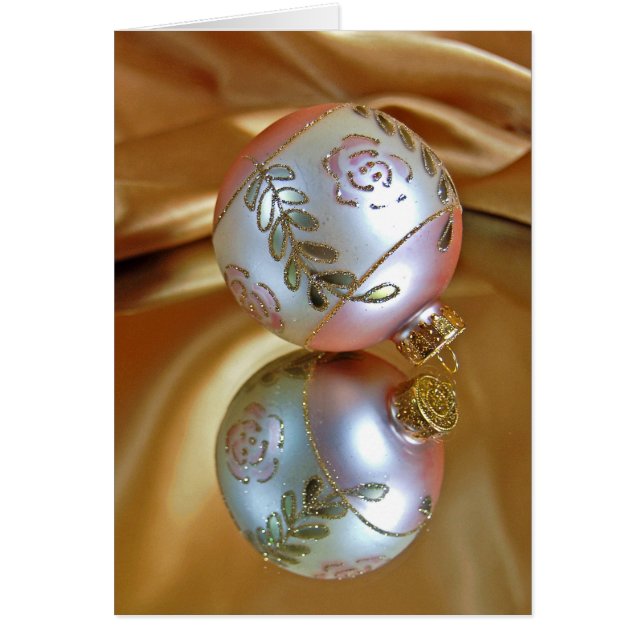 Weihnachts-Ornament-Reflexion über Satin (Vorne)