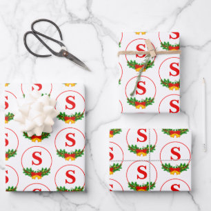 Weihnachts-Ornamentrahmen Geschenkpapier Set