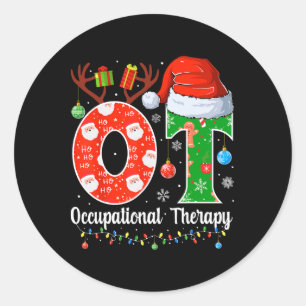 Weihnachts-Ot Ergotherapie Weihnachten Ot  Runder Aufkleber