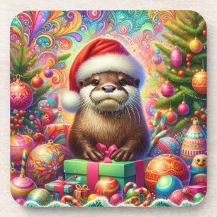 Weihnachts-Otter Getränkeuntersetzer