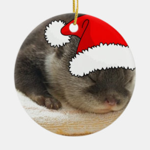Weihnachts-Otter Keramikornament