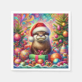 Weihnachts-Otter Serviette