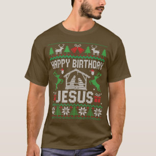 Weihnachts-Outfit glücklich Geburtstag Jesus Feier T-Shirt