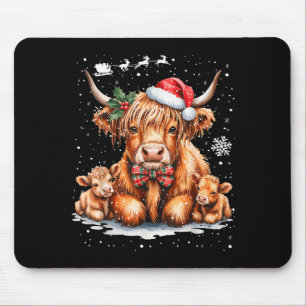 Weihnachts-Outfit-Idee für Frauen mit Highland-Rin Mousepad