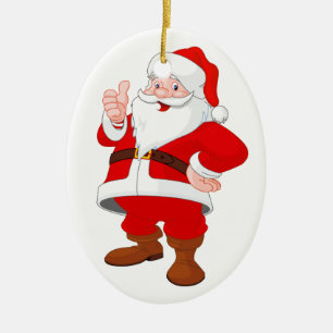 Weihnachts-Oval-Ornament/Weihnachtsmann Keramik Ornament