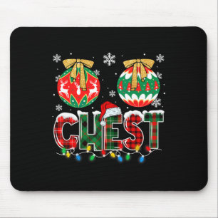 Weihnachts-Paare Kastanien Passende Familie Lustig Mousepad