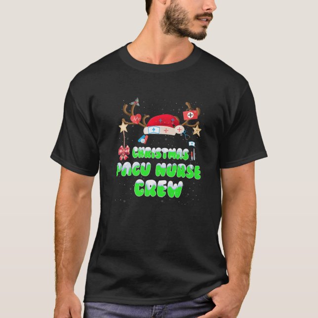 Weihnachts Pacu Krankenpflege Crew Xmas Krankenpfl T-Shirt (Vorderseite)