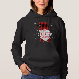 Weihnachts Pajama Familiengeschenk Golfer Gnome Bu Hoodie