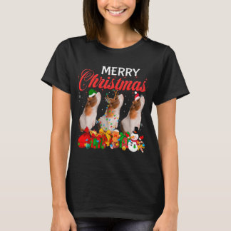 Weihnachts Pajama Guinea Schwein Lover Xmas Tremli T-Shirt
