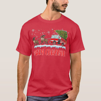 Weihnachts-Pajama Merry Xmas Bäume Feuer T-Shirt