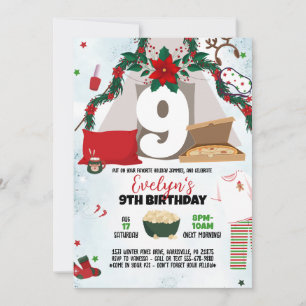 Weihnachts-Pajama-Party Einladung