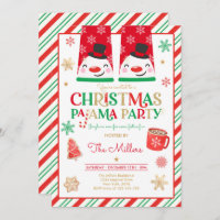 Weihnachts-Pajama-Party Roter Urlaub Pajama Party