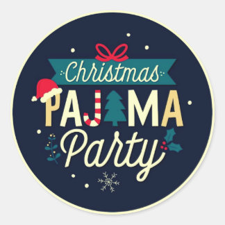 Weihnachts Pajama Party Spaß Stickers