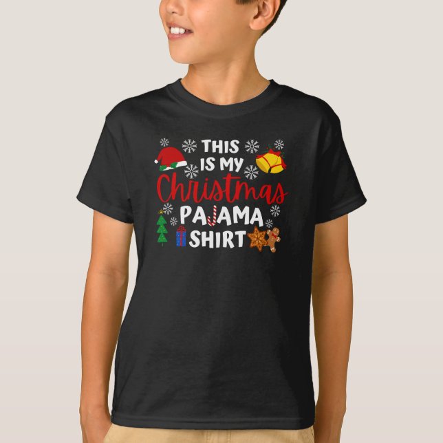 Weihnachts-Pajama-Shirt T-Shirt (Vorderseite)