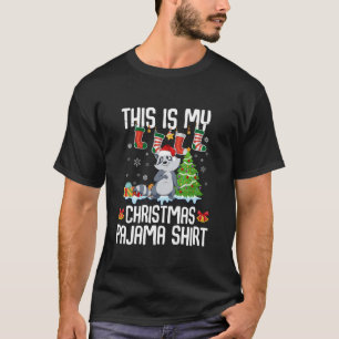 Weihnachts-Pajama-Weihnachtsmann-Strumpf Santa Rac T-Shirt