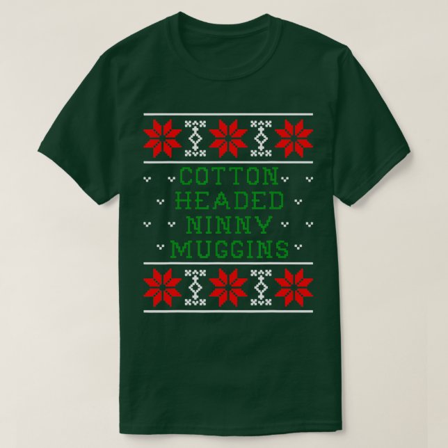 Weihnachts Pajamas Cotton Headed Ninny Muggins (3 T-Shirt (Design vorne)