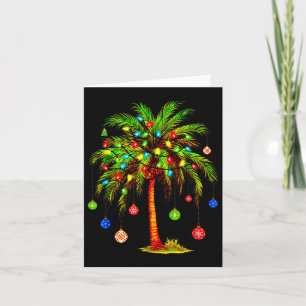Weihnachts Palm Tree Light Hawaiian Tropical Xmas Karte