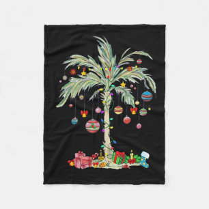Weihnachts Palm Tree Tropical Xmas Beach Florida H Fleecedecke