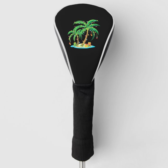 Weihnachts Palm Tree Tropical Xmas Geschenk Coconu Golf Headcover (Vorderseite)