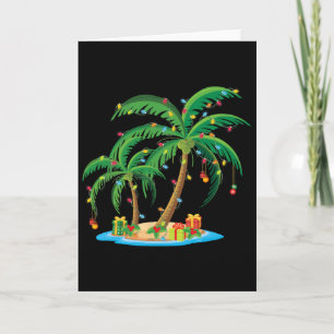 Weihnachts Palm Tree Tropical Xmas Geschenk Coconu Karte
