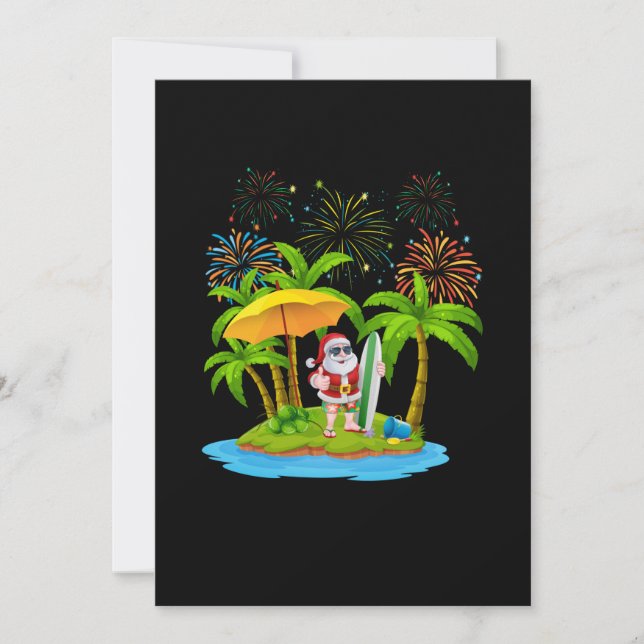 Weihnachts Palme Tree Tropical Xmas Lichter Save The Date (Vorderseite)