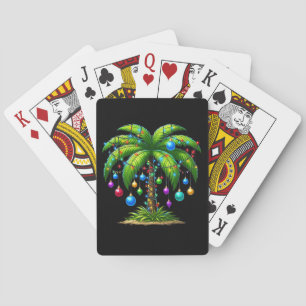 Weihnachts-Palmenbaum-Licht Hawaiianisch Tropisch Spielkarten