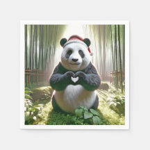 Weihnachts-Panda als Herz