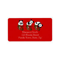 Weihnachts-Panda-Cartoon-Strumpf