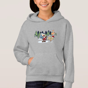 Weihnachts-Panda-Skateboarder Hoodie