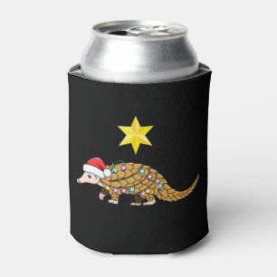 Weihnachts-Pangolin-Weihnachtsmann-Hut-Ornamente S Dosenkühler